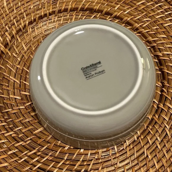 Crate & Barrel Aaron Probyn Light Gray Bowl 6" Cereal Soup - Picture 9 of 9